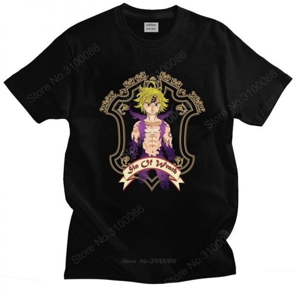 Seven Deadly Sins T Shirt for Men Cotton Nanatsu No Taizai Meliodas demon T shirt Short - The Seven Deadly Sins Store